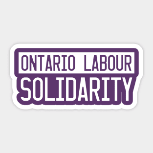 Ontario Labour Sticker